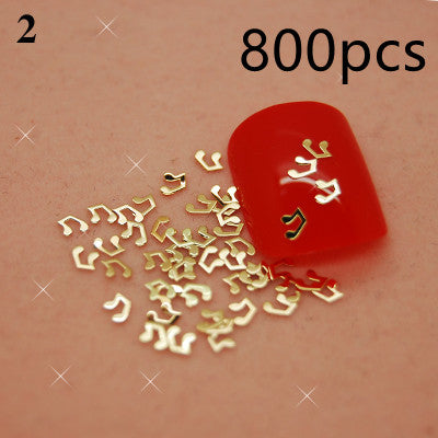 Metal alloy patch series DIY nail stickers