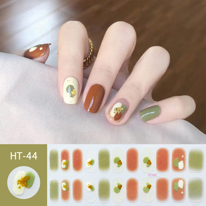 Hot Gold Star Moon Laser Nail Sticker