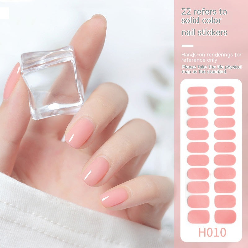 Simple Ins Style Pure Color Nail Sticker