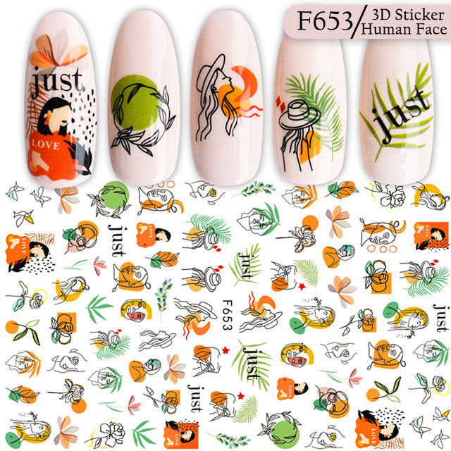 3D adhesive sticker color