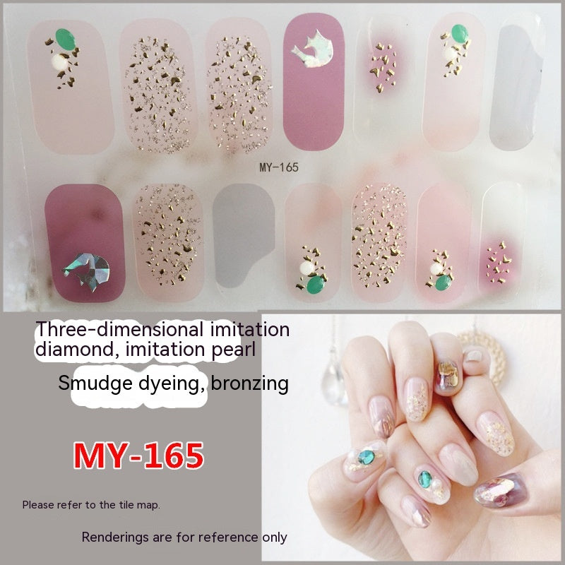 Baking-free Gel Three-dimensional Nail Stickers Full Paste Waterproof And Durable