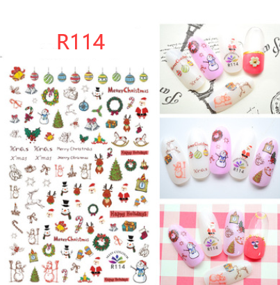 Christmas nail decals ornaments nail stickers