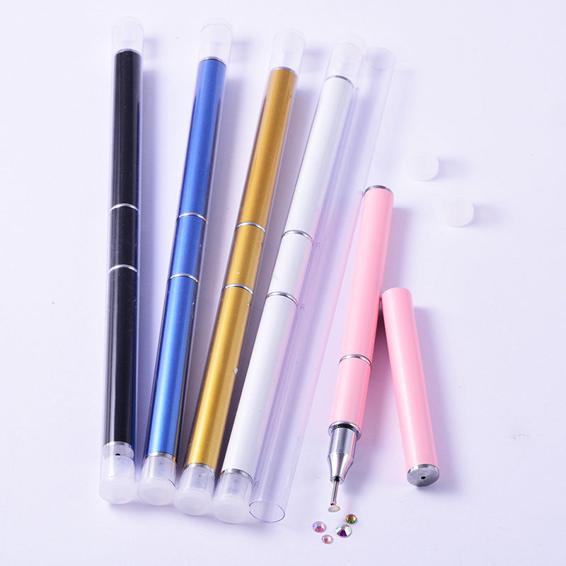 Double-head Metal Nail Point Drill Pen