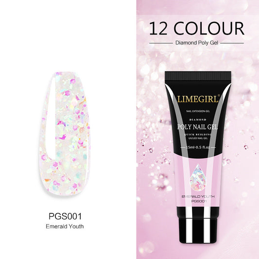 Nail Art Glitter Powder Extension Glue Painless And Quick Extension Glitter Crystal Extension Glue