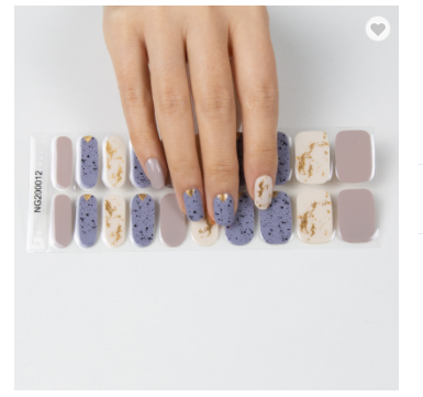 Korean Semi Cured Nail Stickers That Can Be Attached To Nail Polish Glue