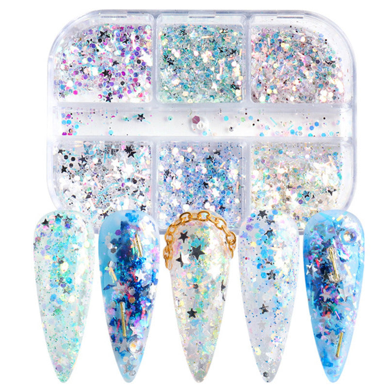 Reflective And Translucent Edelweiss Powder Nail Sequins