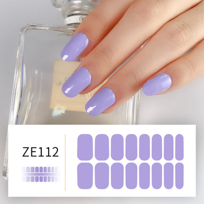 Solid Color Nail Stickers Adhesive For Pregnant Women