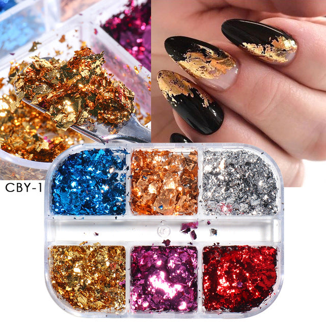 Reflective And Translucent Edelweiss Powder Nail Sequins