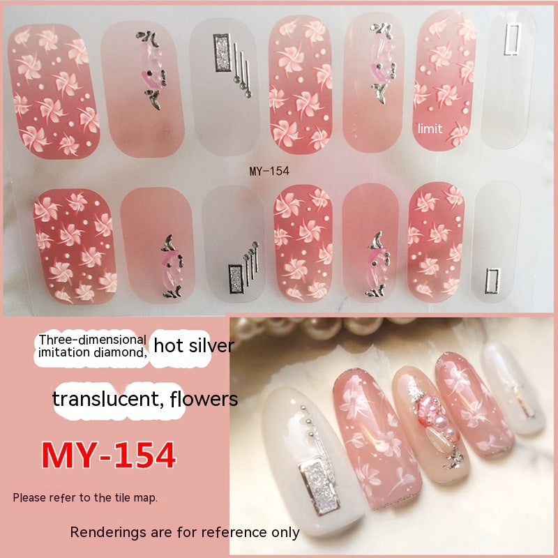 Baking-free Gel Three-dimensional Nail Stickers Full Paste Waterproof And Durable