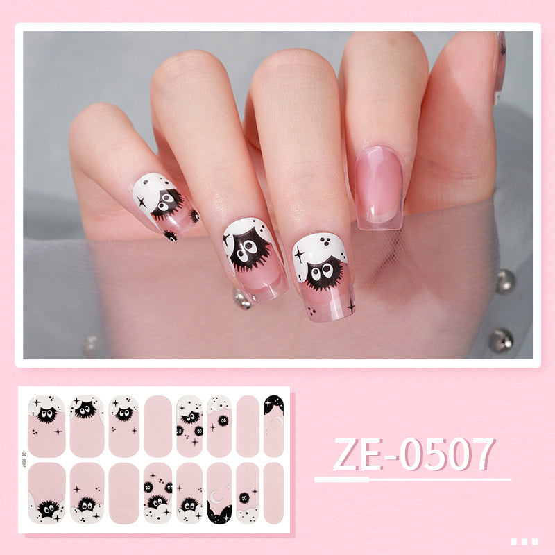 Apply Oil Film Fluorescent Nail Enhancement Sticker Glow At Night