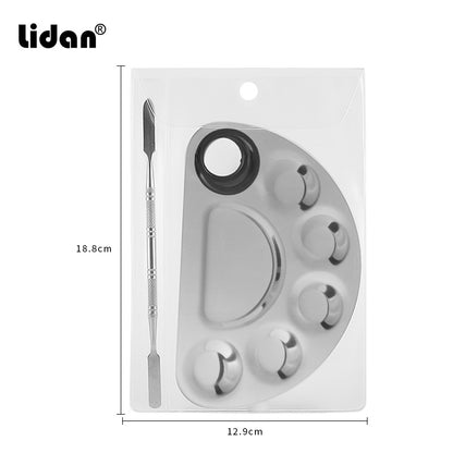 Lidan/Factory Spot Stainless Steel Manicure Color Palette with Color Bar Vein Knife