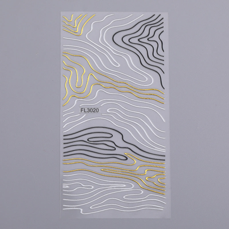 Line Sticker Stripe Wave