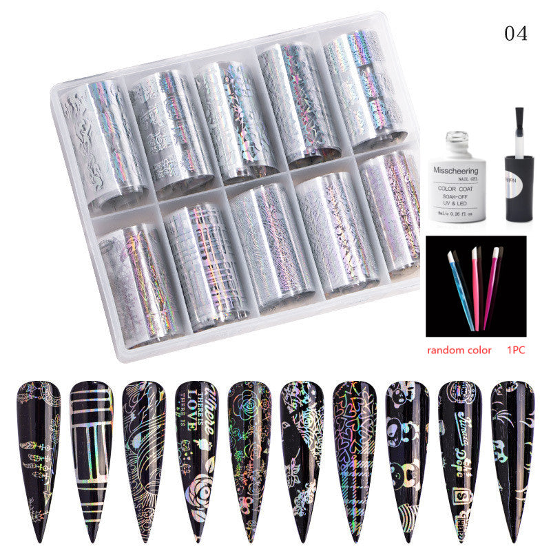 Nail Art Transfer Foils Set Of 12