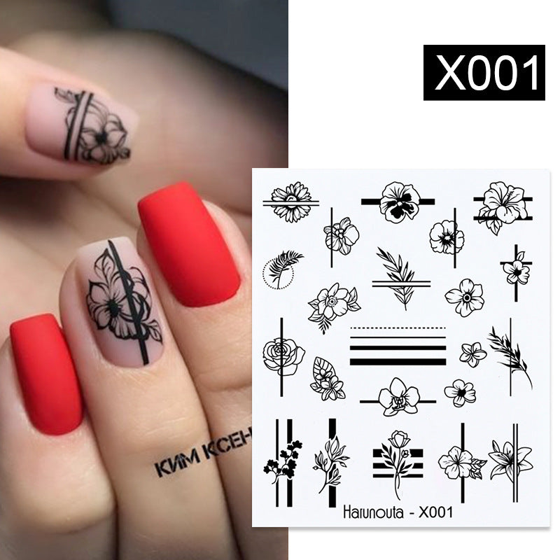 Nail Art Butterfly Sticker Flower Leaf Decal