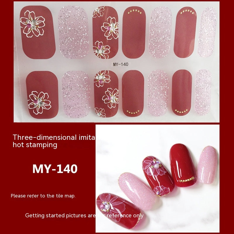 Baking-free Gel Three-dimensional Nail Stickers Full Paste Waterproof And Durable