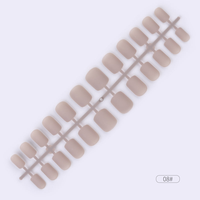 24pcs Solid Color Wear Fake Nail