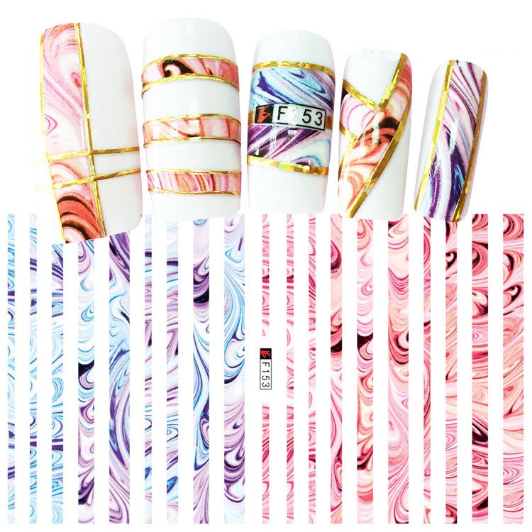 Adhesive nail decals