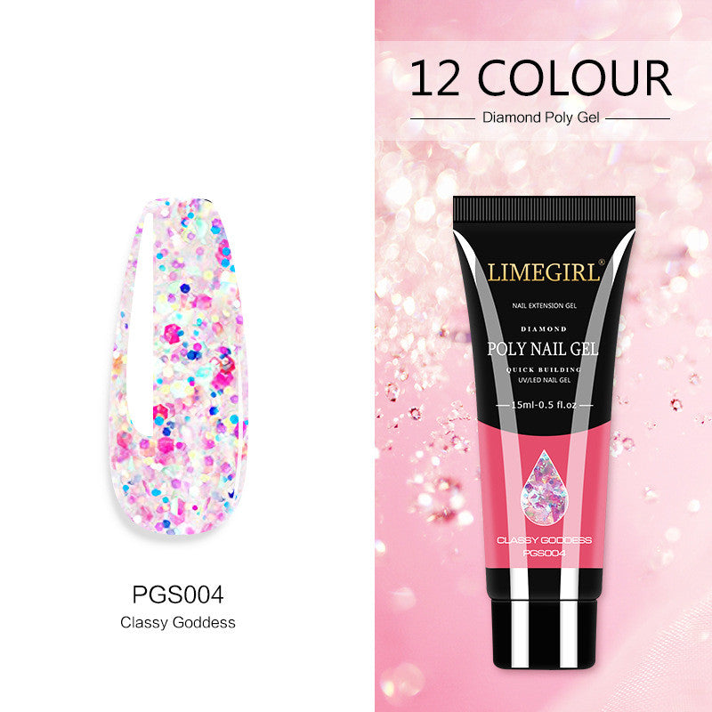 Nail Art Glitter Powder Extension Glue Painless And Quick Extension Glitter Crystal Extension Glue