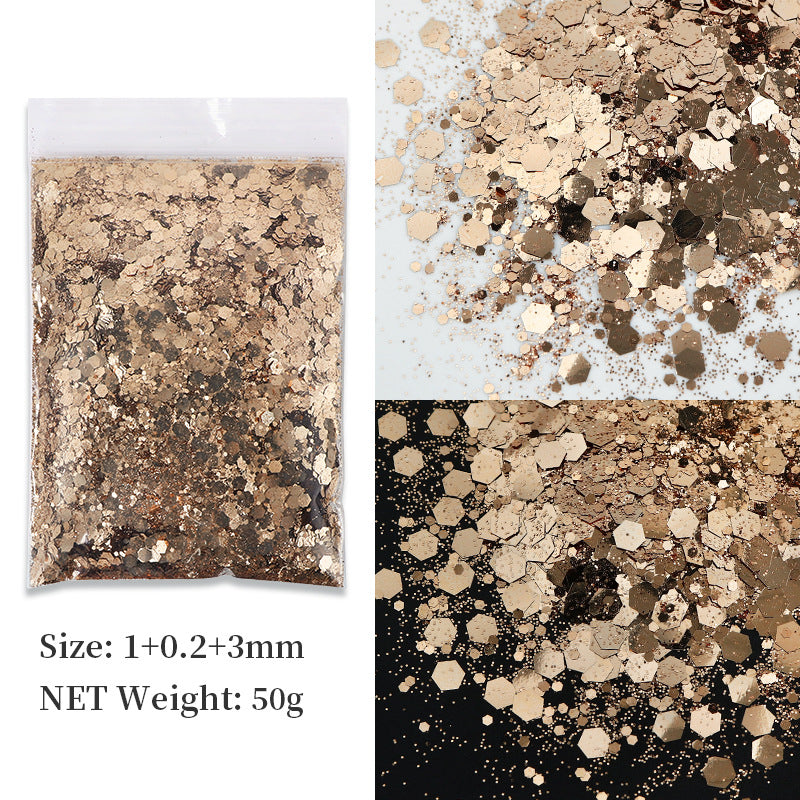 Korean Big Sequins Nail Shimmering Powder