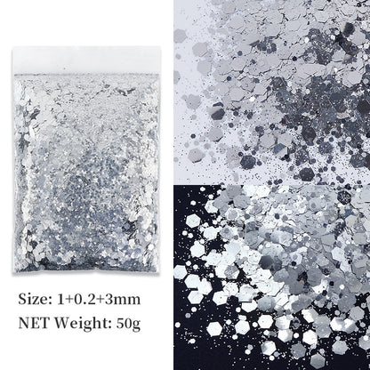 Korean Big Sequins Nail Shimmering Powder