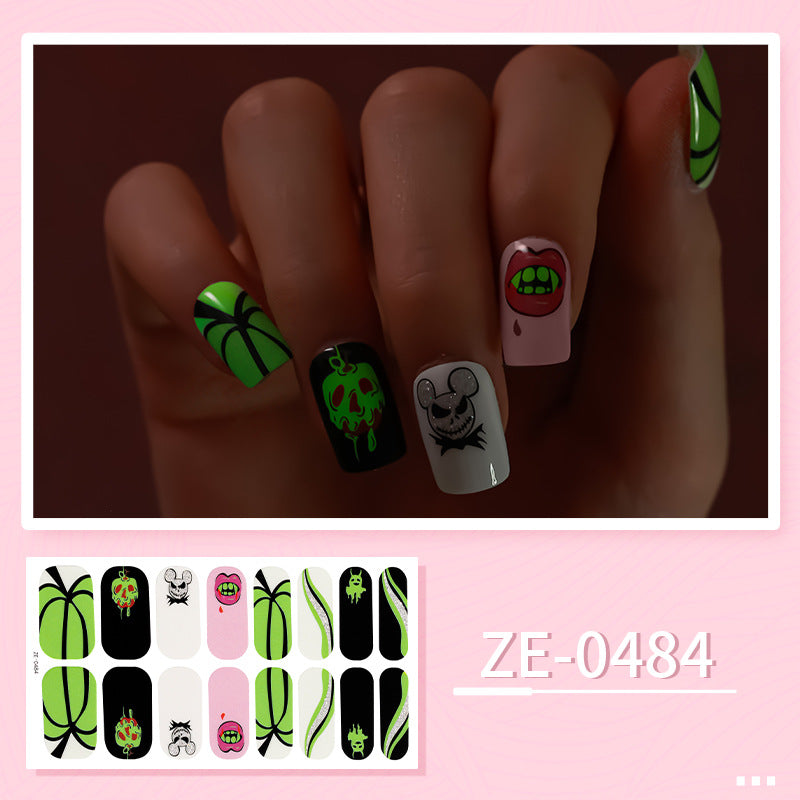 Apply Oil Film Fluorescent Nail Enhancement Sticker Glow At Night