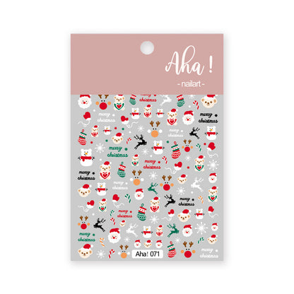 Nail Art Sticker Santa Claus Cartoon