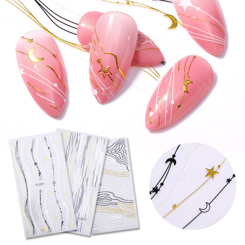 Line Sticker Stripe Wave