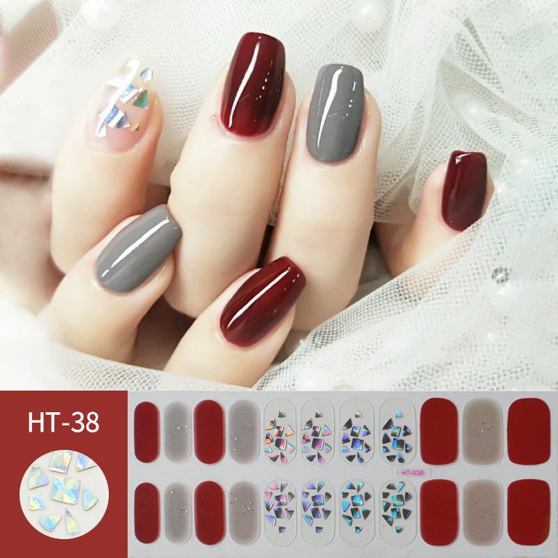 Hot Gold Star Moon Laser Nail Sticker