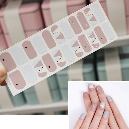 Waterproof Color Christmas Letter Nail Sticker Full Sticker