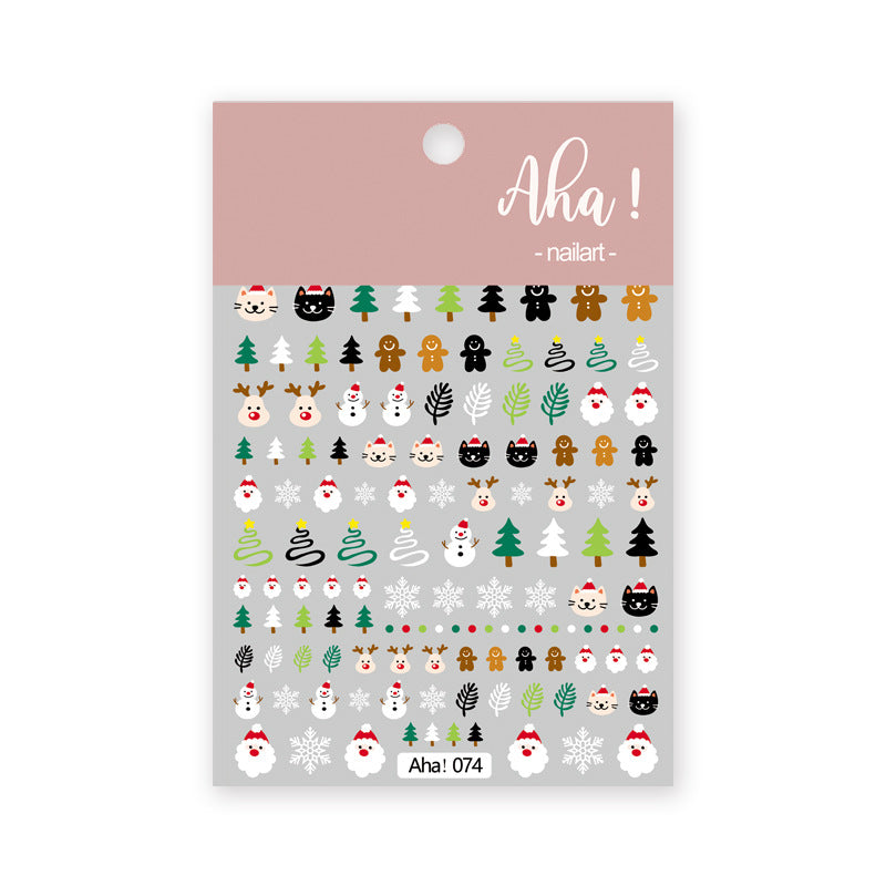 Nail Art Sticker Santa Claus Cartoon