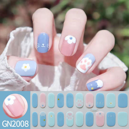 Simple Autumn And Winter Gel Nail Stickers