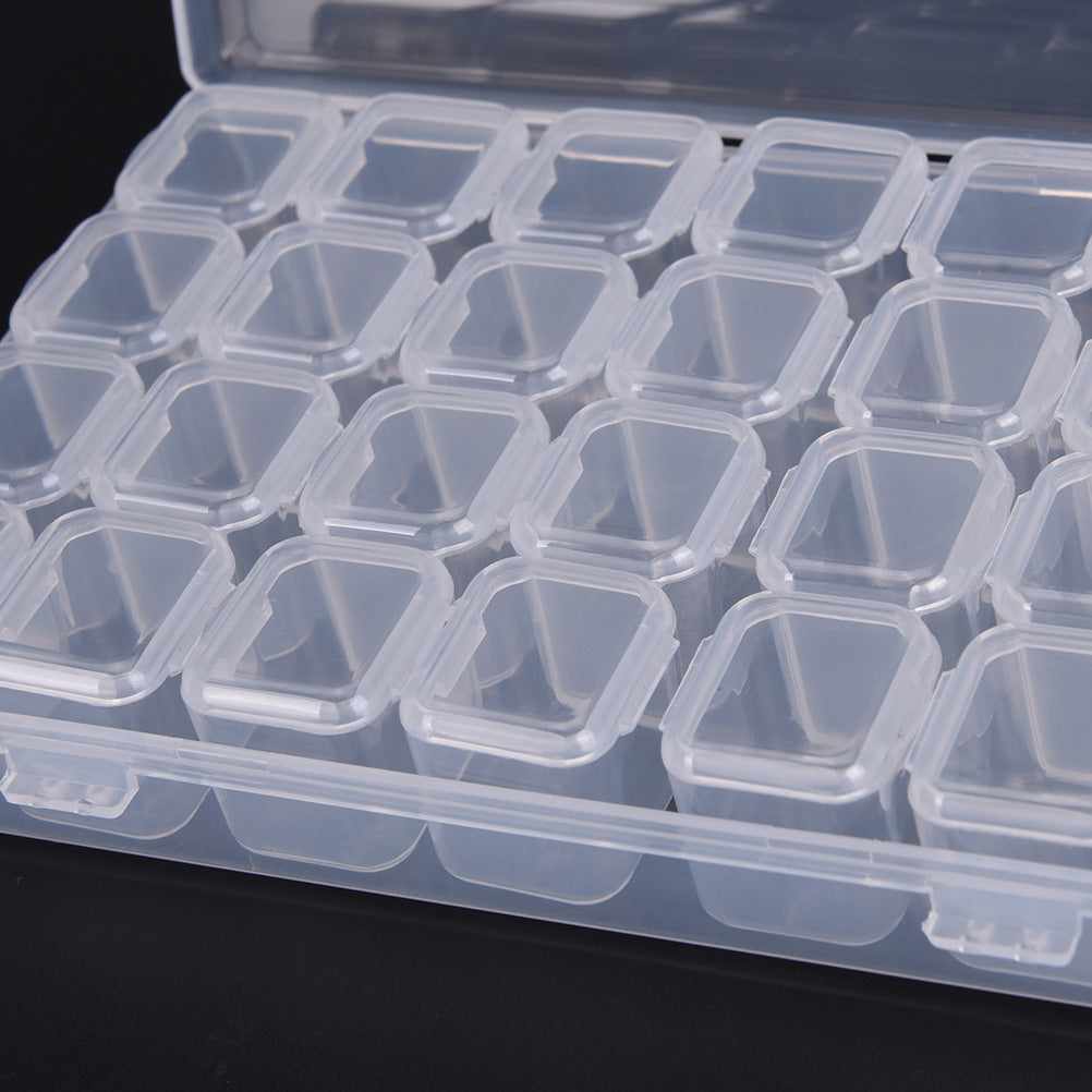 28 grid box transparent jewelry box