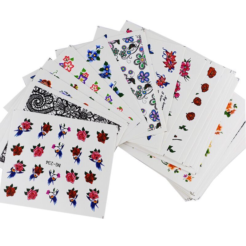 Butterfly Flower Feather Lace Watermark Stickers A Variety Of Non-repetitive
