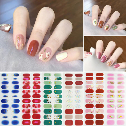 Hot Gold Star Moon Laser Nail Sticker