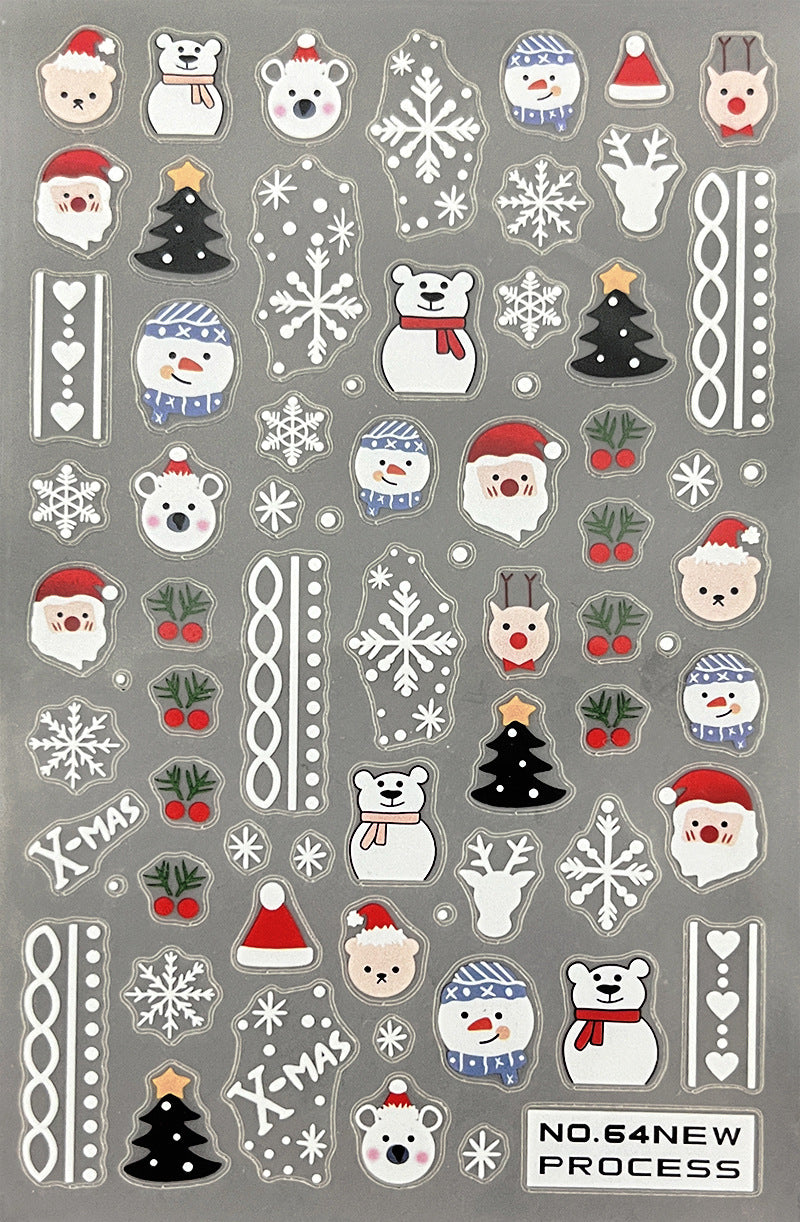 Thin Tough Thin Matte Nail Sticker Christmas