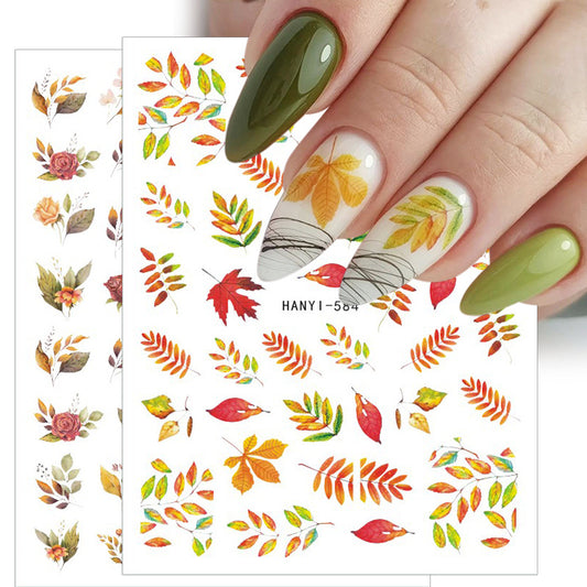 Maple Leaf Nail Enhancement Stick New Thanksgiving Day 3D Back Glue