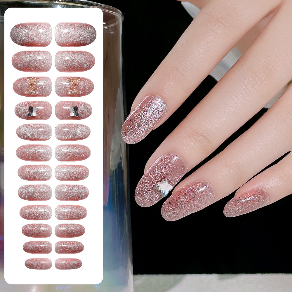 Fake Nail Patches Hand Wearing Art