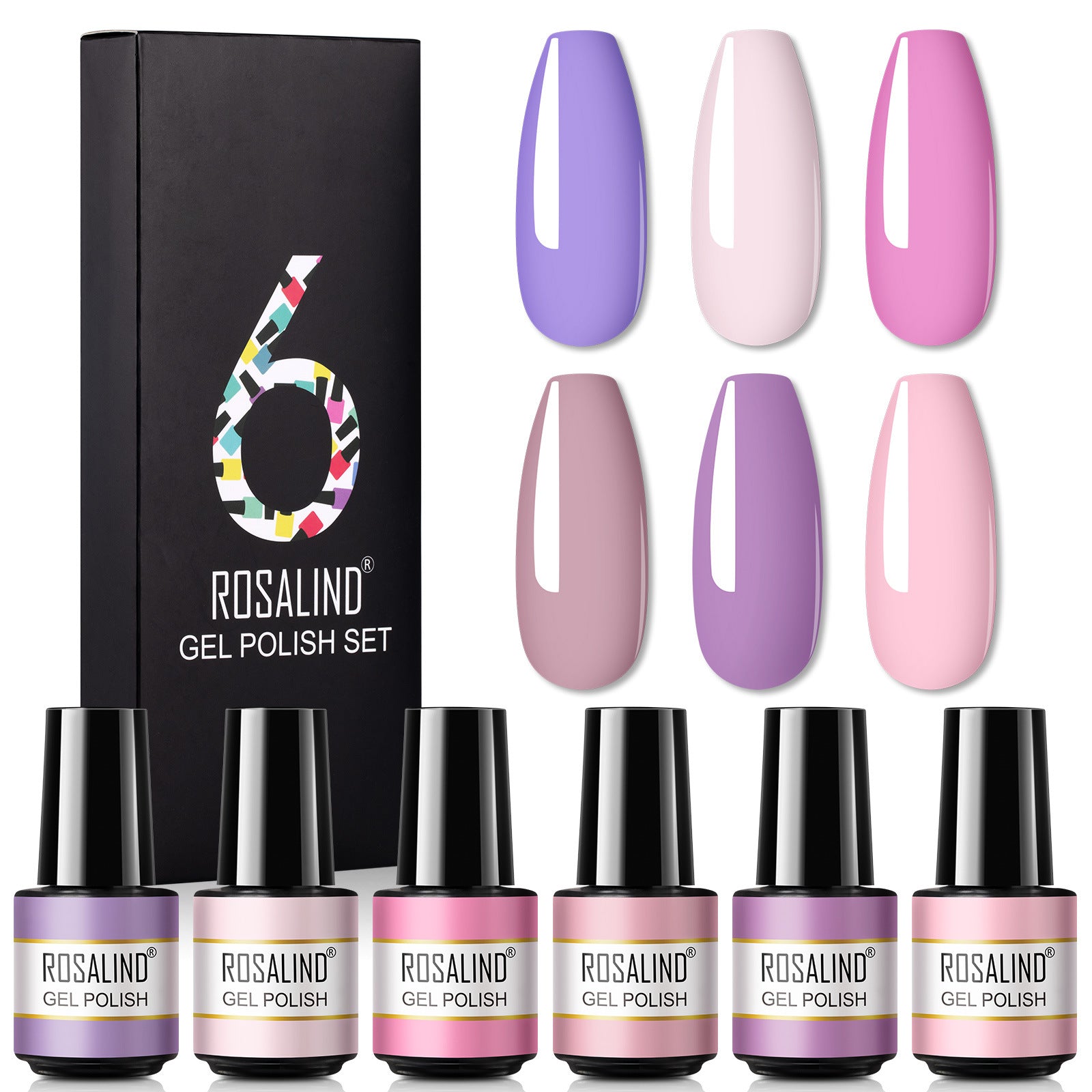 A Bottle Of One-color Fine Glitter Nail Polish Set Box Korean Nail Color Glue