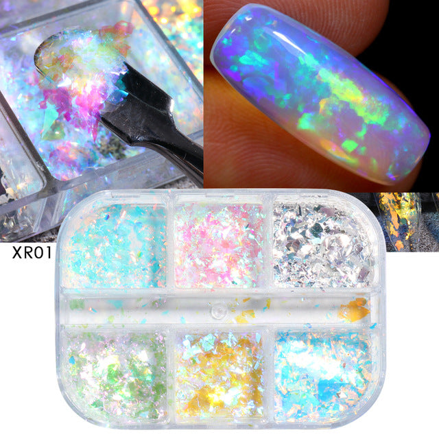 Reflective And Translucent Edelweiss Powder Nail Sequins