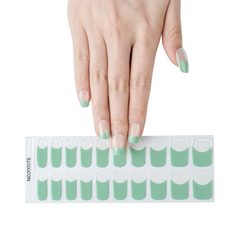 Gel 20 Finger Phototherapy Light UV Polish Half Baked Nail Stickers