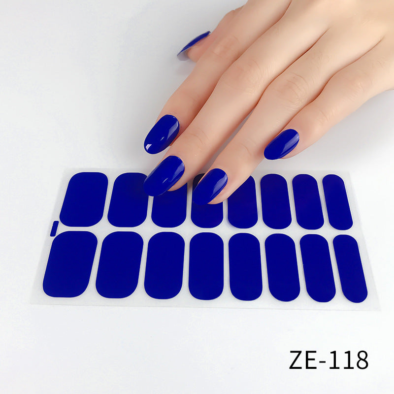 Solid Color Waterproof Nail Stickers