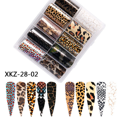 Nail Leopard Star Transfer Paper