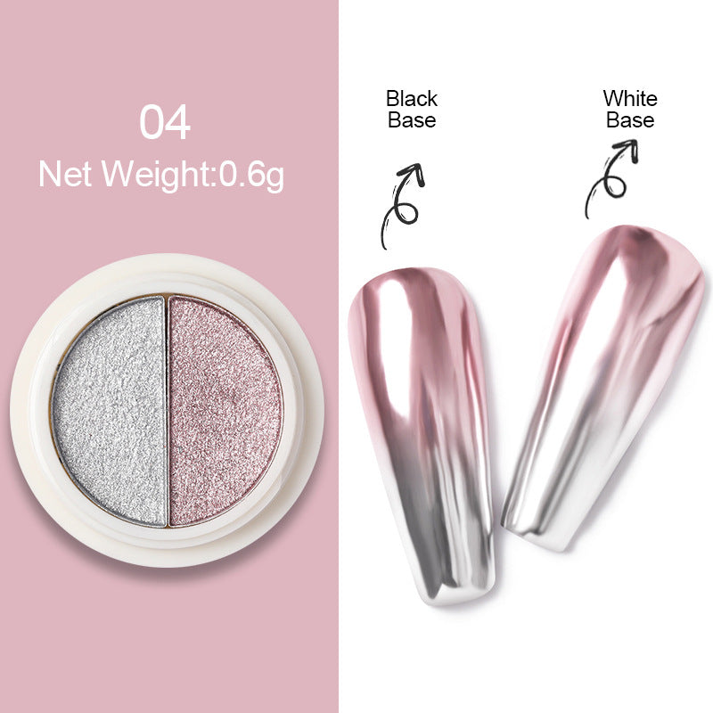 Nail Enhancement Solid Two-color Tuhao Gold Magic Mirror Powder