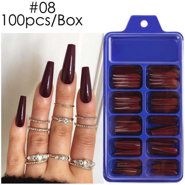 Blue Box Full Paste Wear Long Ballet Nail Plate