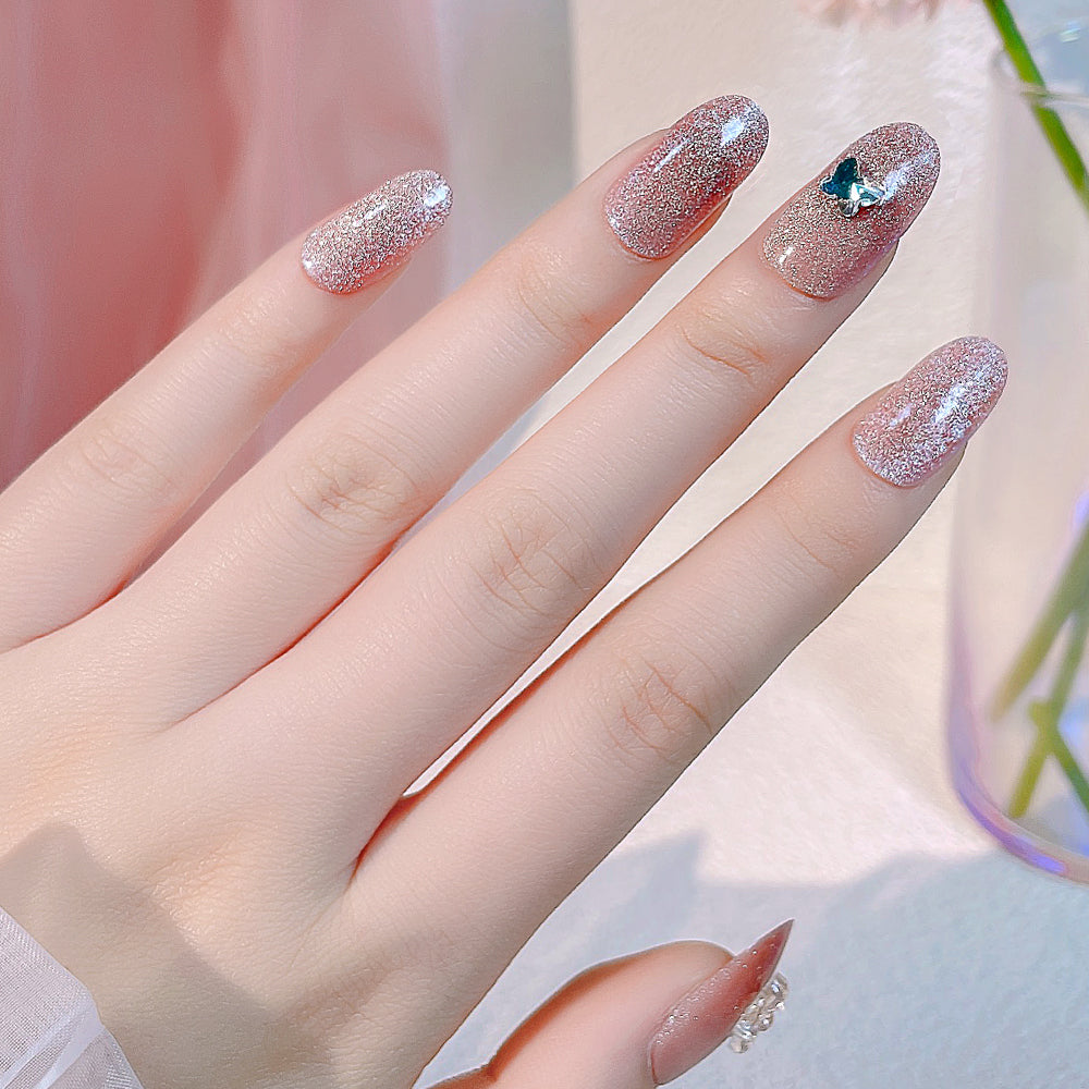 Fake Nail Patches Hand Wearing Art