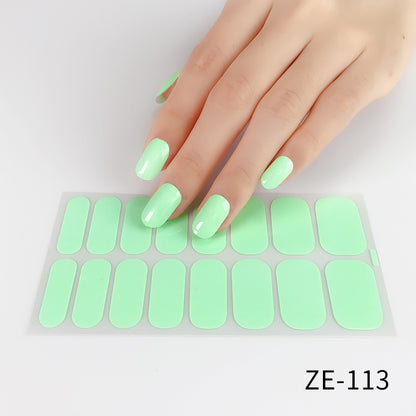 Solid Color Waterproof Nail Stickers