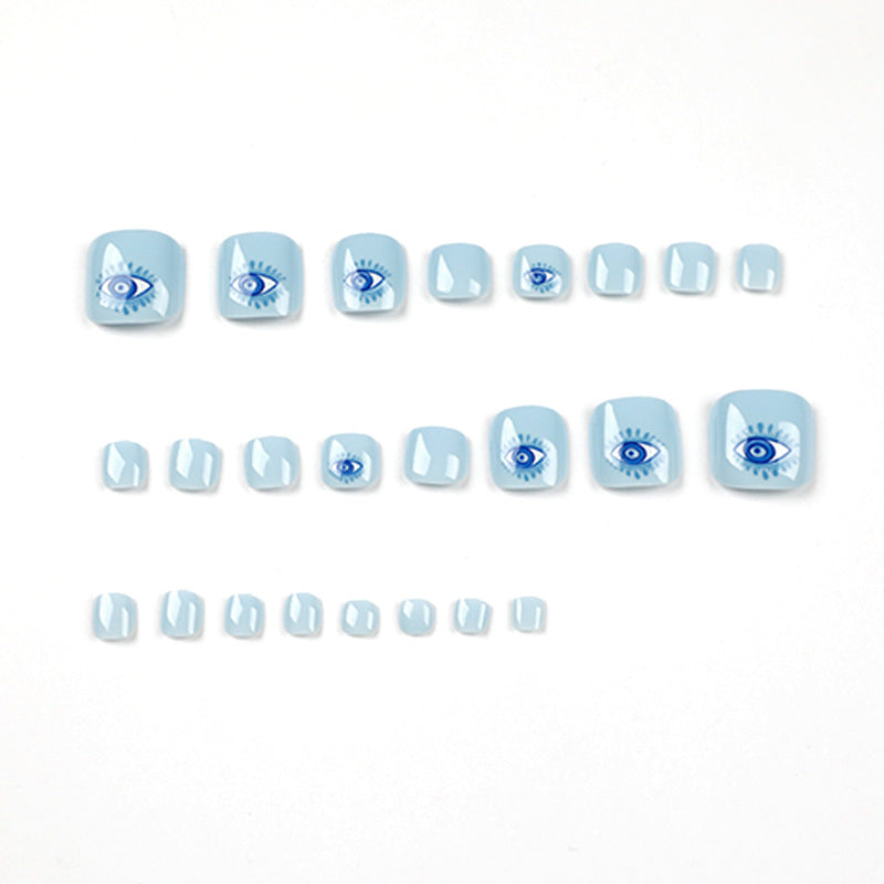 Wear Blue Toenails Cool Eyes  Nail And