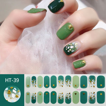 Hot Gold Star Moon Laser Nail Sticker