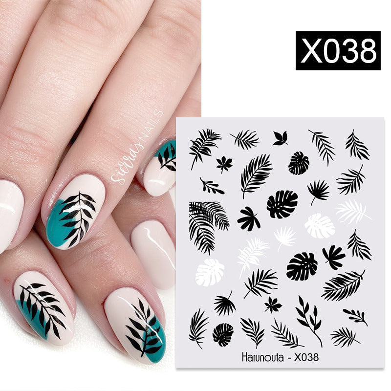 Nail Art Butterfly Sticker Flower Leaf Decal