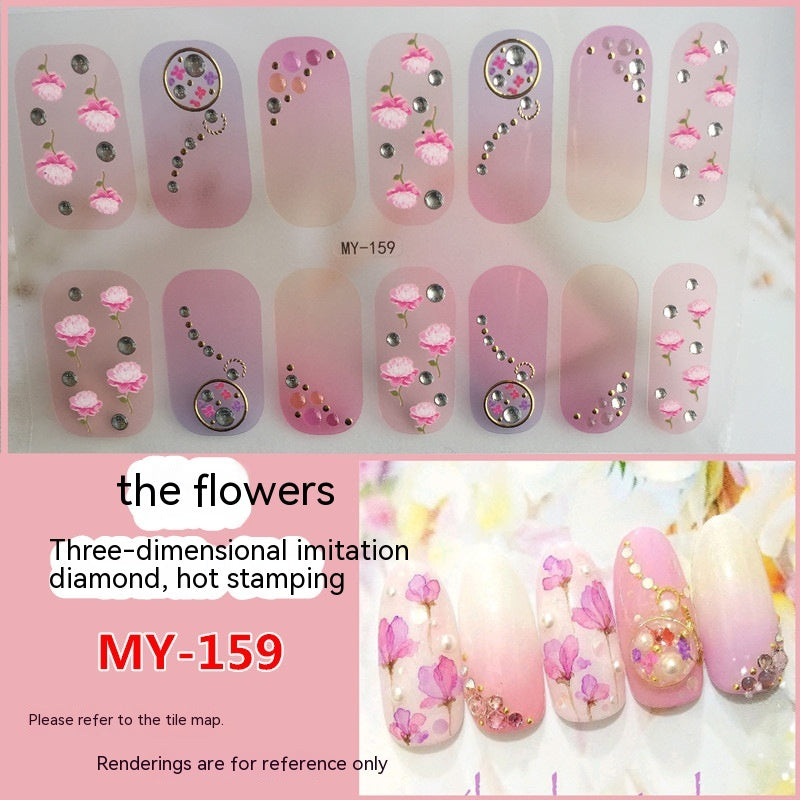 Baking-free Gel Three-dimensional Nail Stickers Full Paste Waterproof And Durable